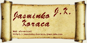 Jasminko Koraca vizit kartica